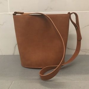 LOFT tan bucket bag