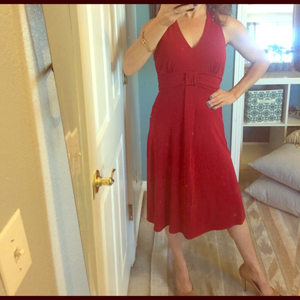 Red Ann Taylor dress - 2