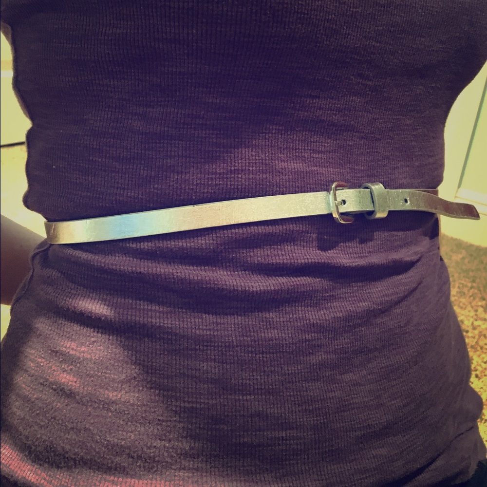 Thin Silver Belt