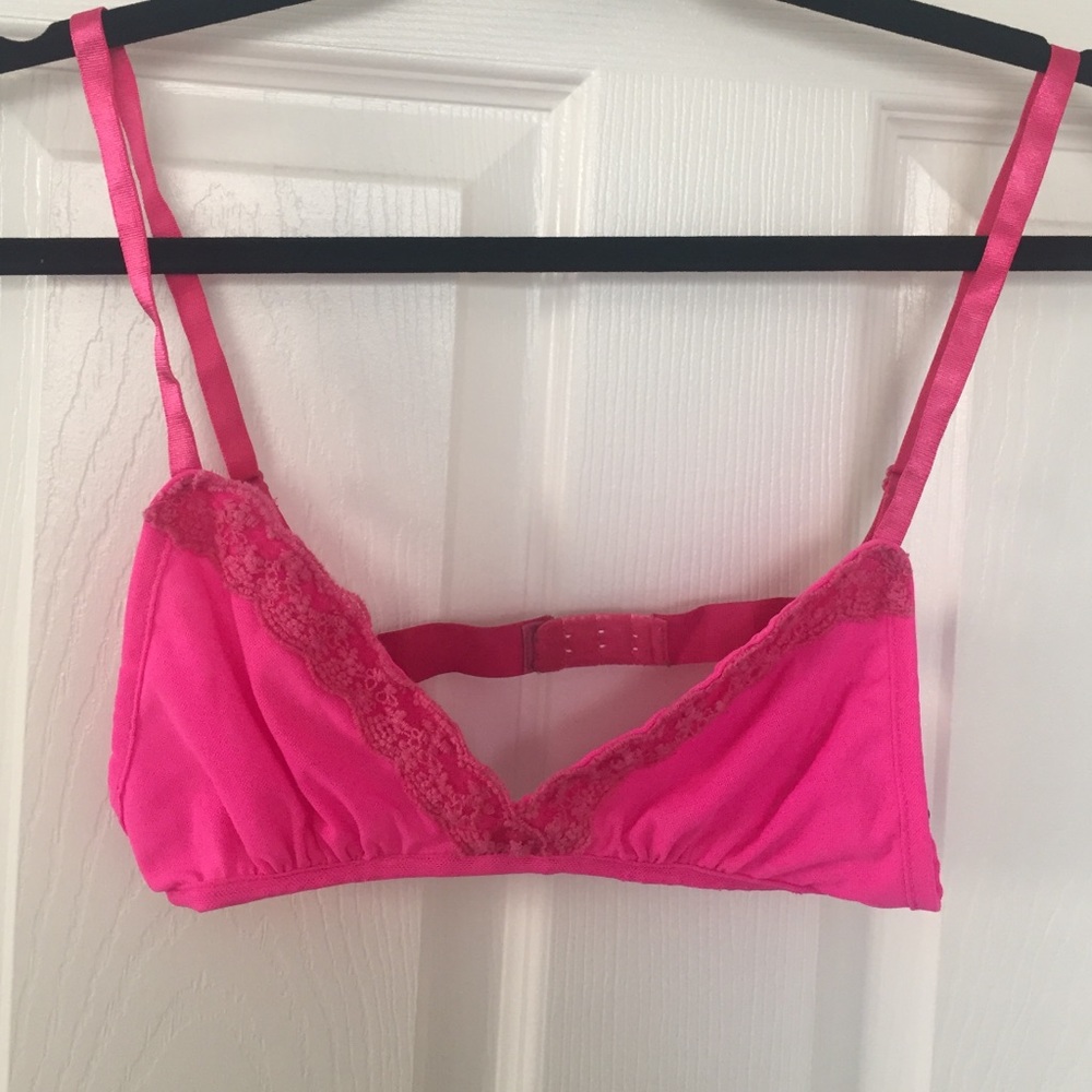 Hot pink mesh lace bralette from one teaspoon