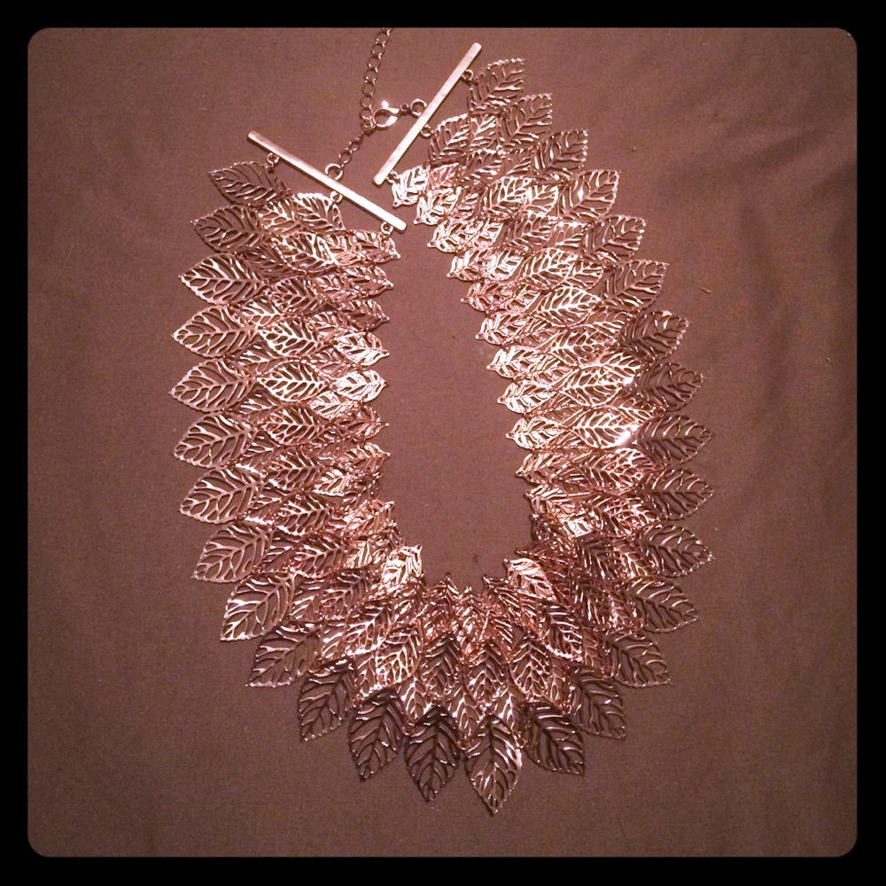 Rose Gold Leaf Necklace