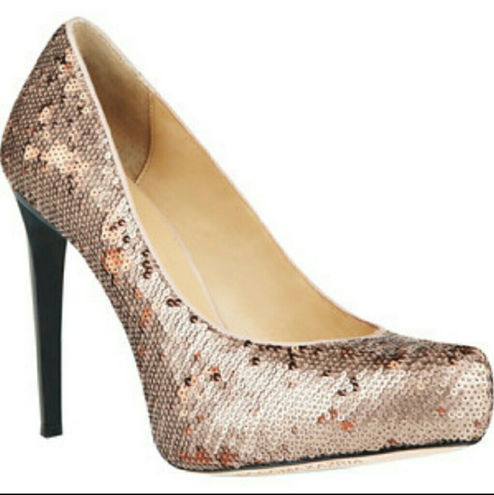 BCBG Satori sequined high heel pump size 6