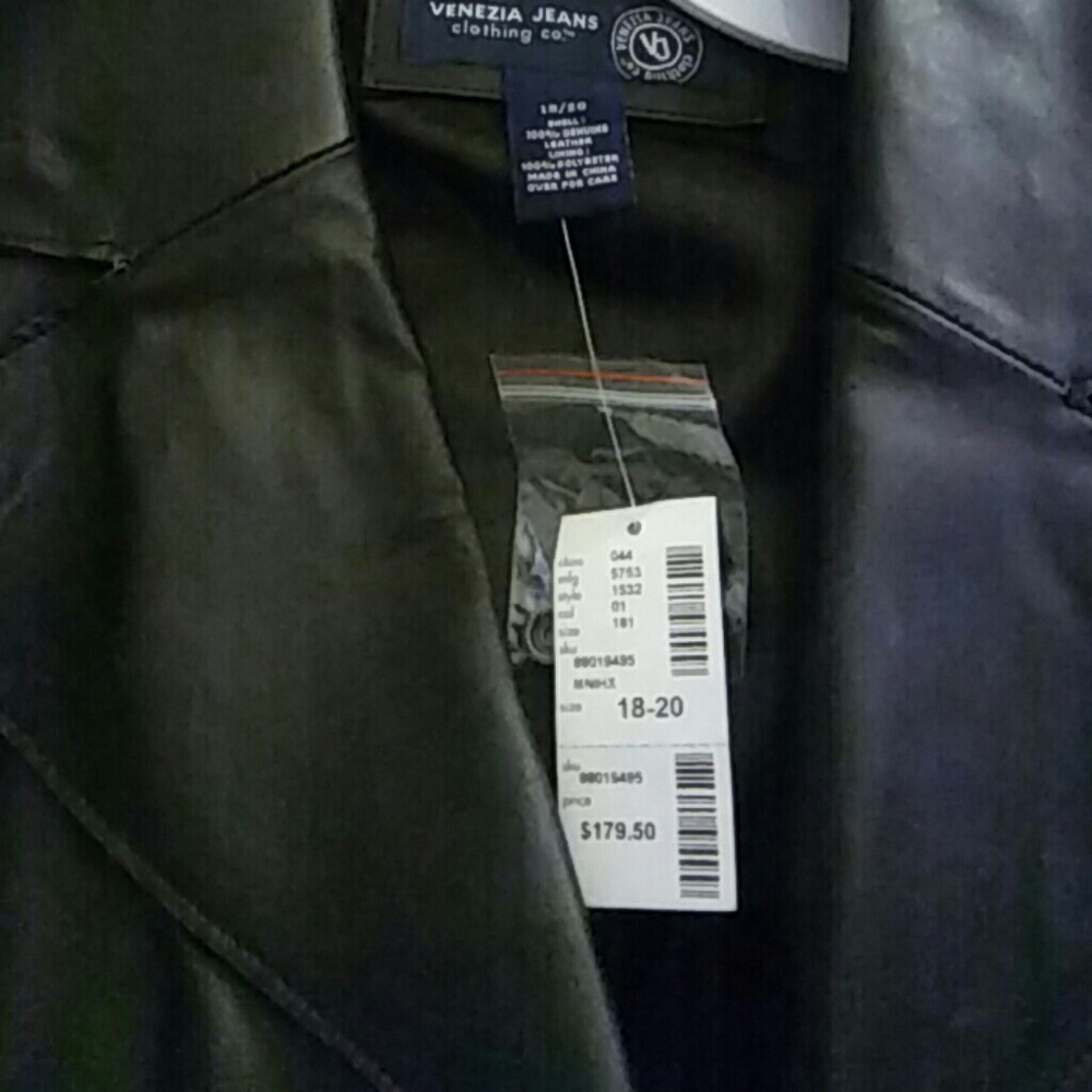 Leather trench coat