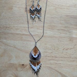 Native American Style Necklace and Earrings