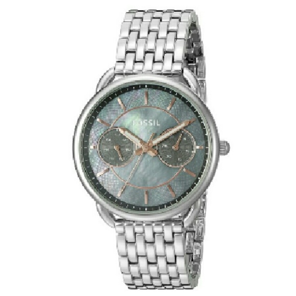 NWT fossil Tailor multifunction stainless watch display picture 3