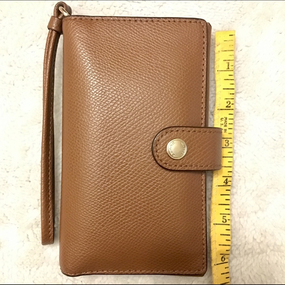 Coach Leather Wallet Wristlet.