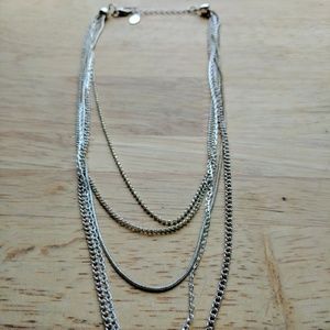 Express Silver Multi-strand Necklace