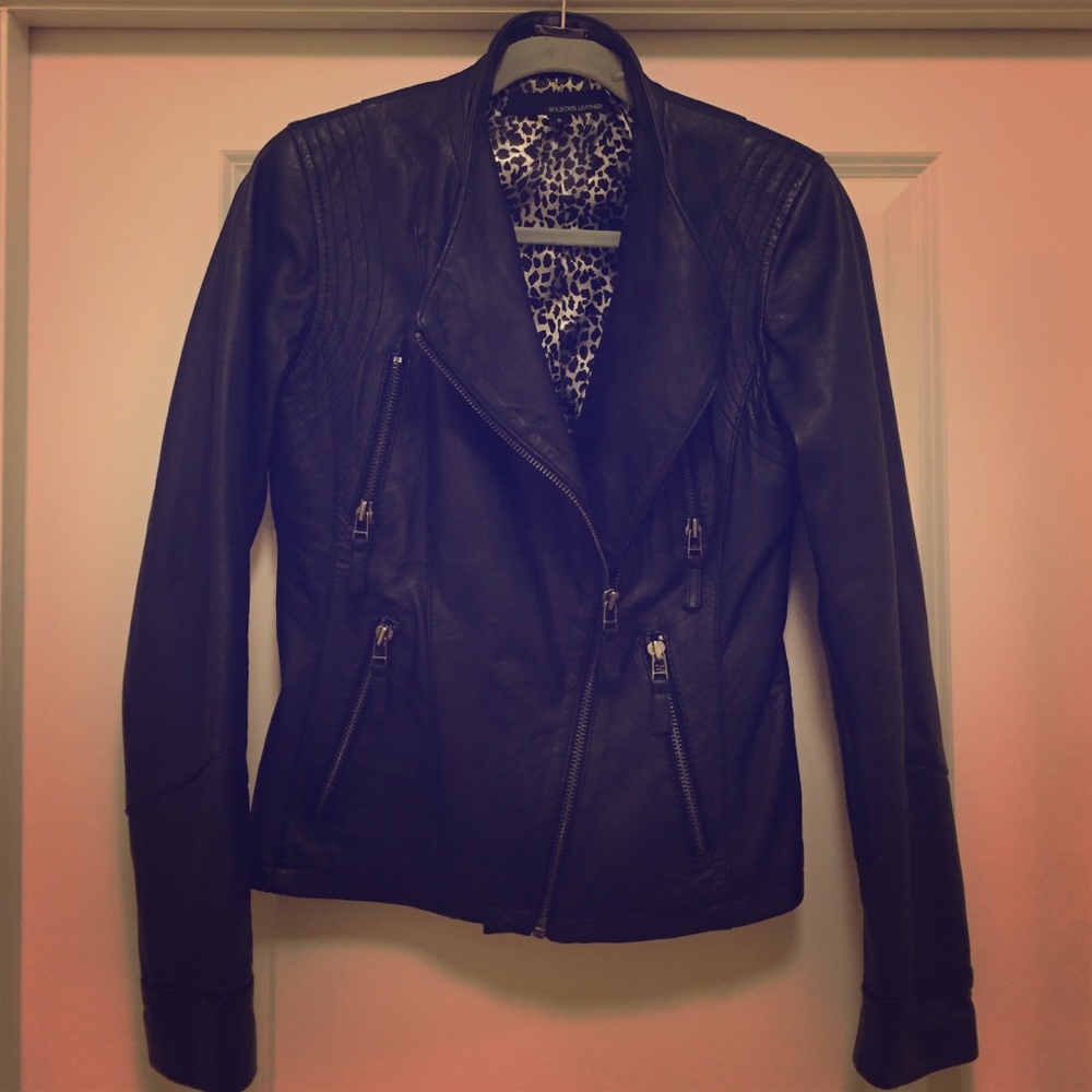 Genuine Leather Jacket - Asymmetrical Zip