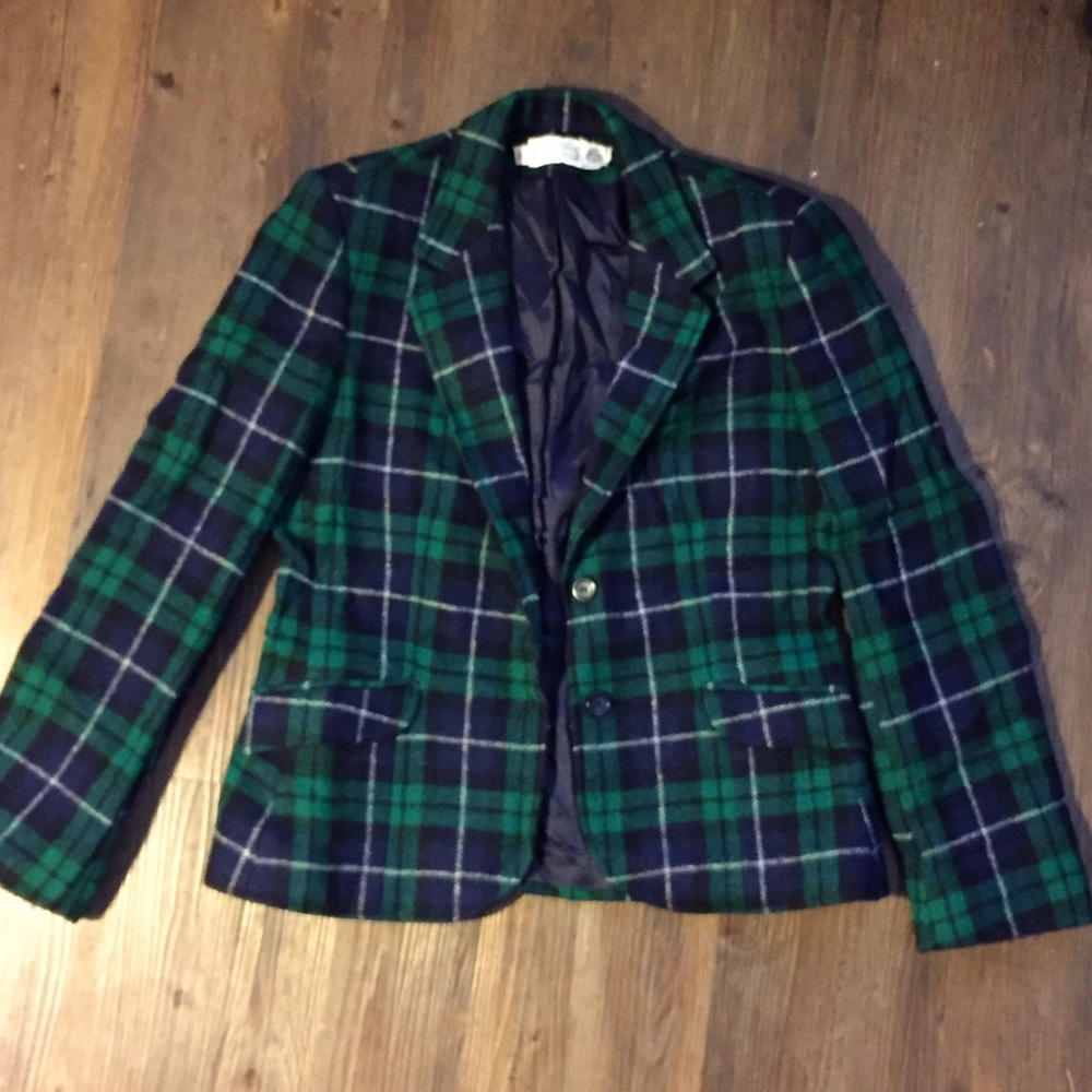 Vintage. Plaid. Blazer.