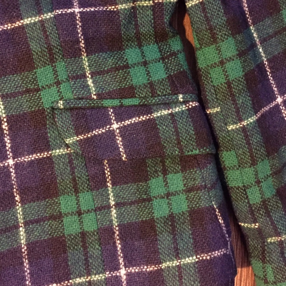 Vintage. Plaid. Blazer. - Picture 2 of 3