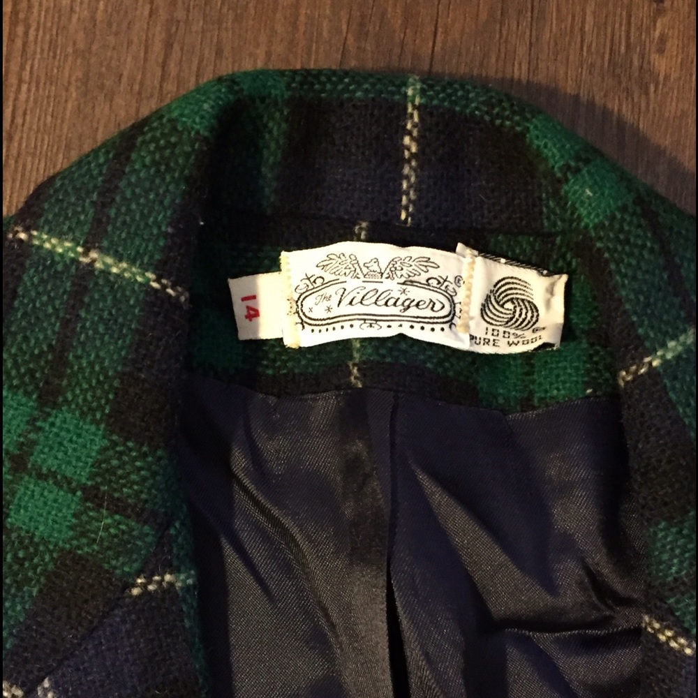 Vintage. Plaid. Blazer. - Picture 3 of 3