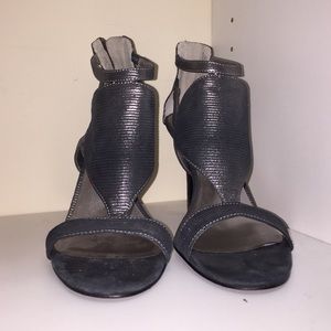 Silver Nine West heels