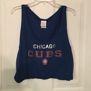 Cubs Sparkly Crop Top