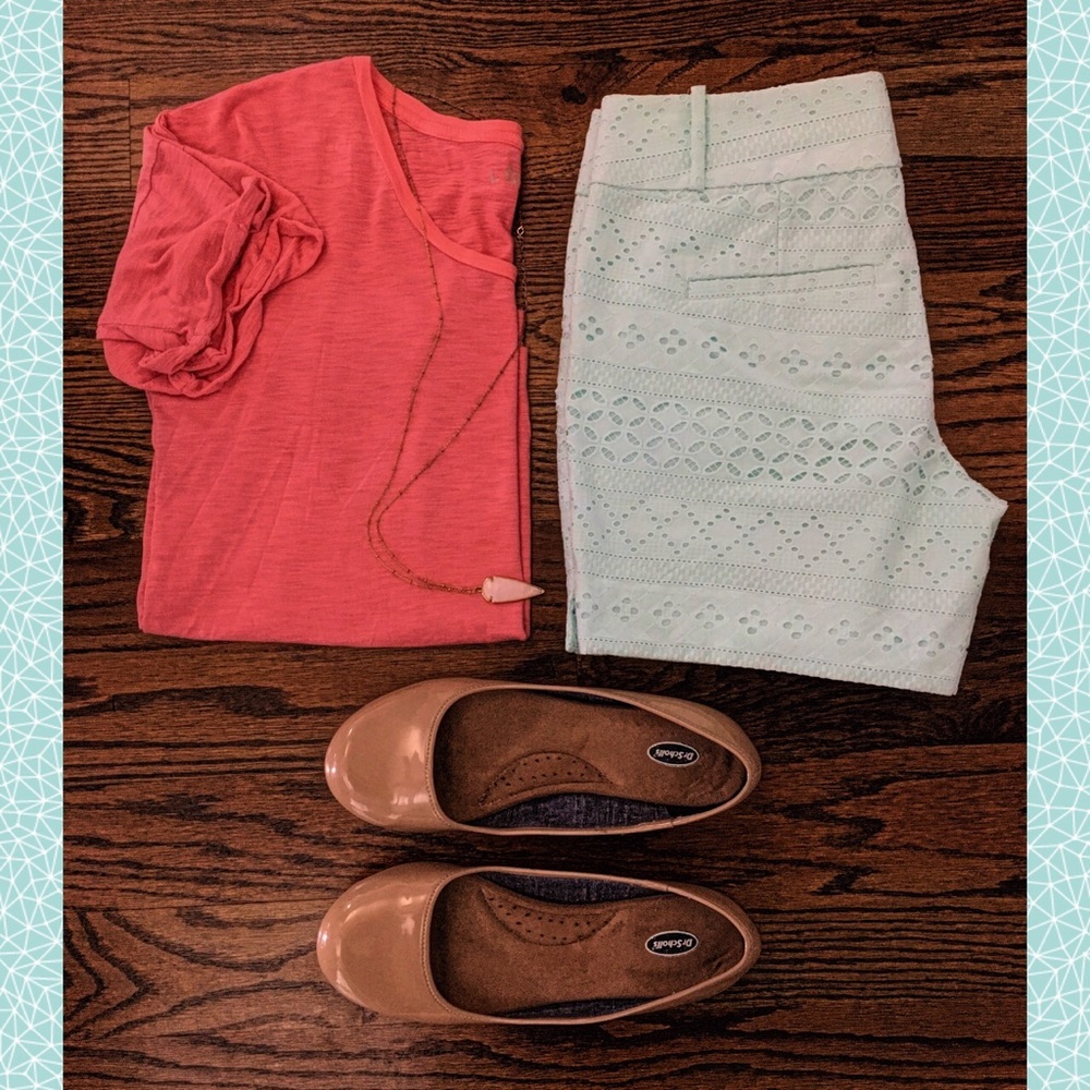 🆕LOFT Baby Seafoam Blue Eyelet Riviera Short