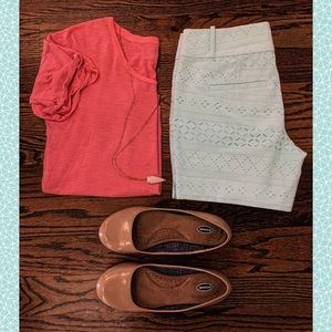 🆕LOFT Baby Seafoam Blue Eyelet Riviera Short