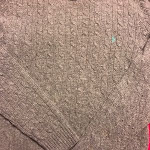 Ralph Lauren gray sweater with light turquoise man