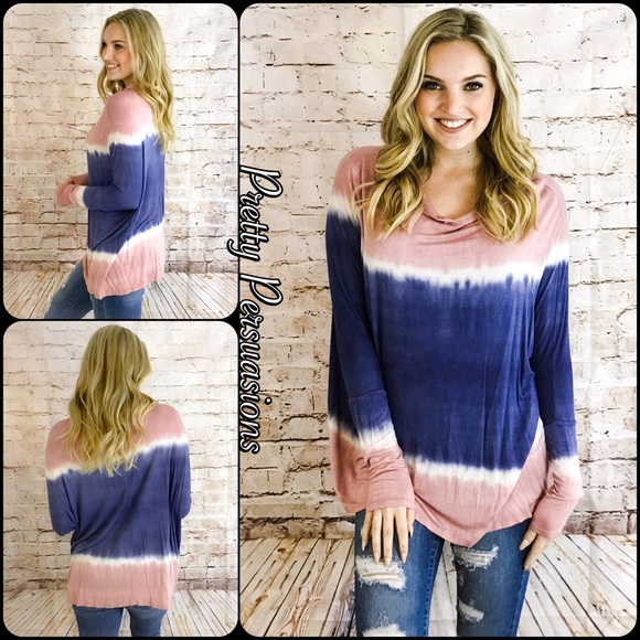 CLEARANCE‼️ Tie Dyed Long Slv Oversized Hooded Top - Picture 2 of 4