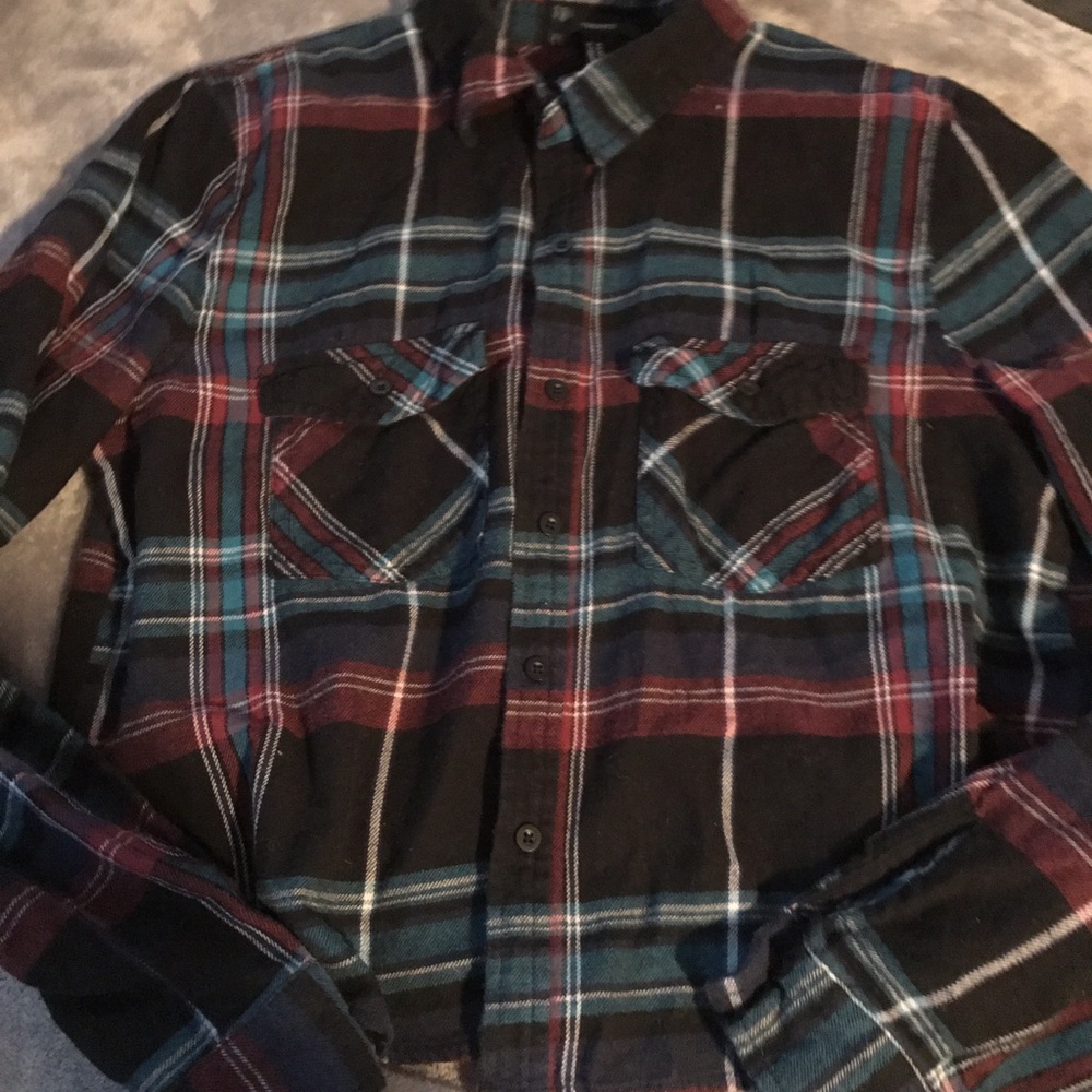 Forever 21 new flannel crop top