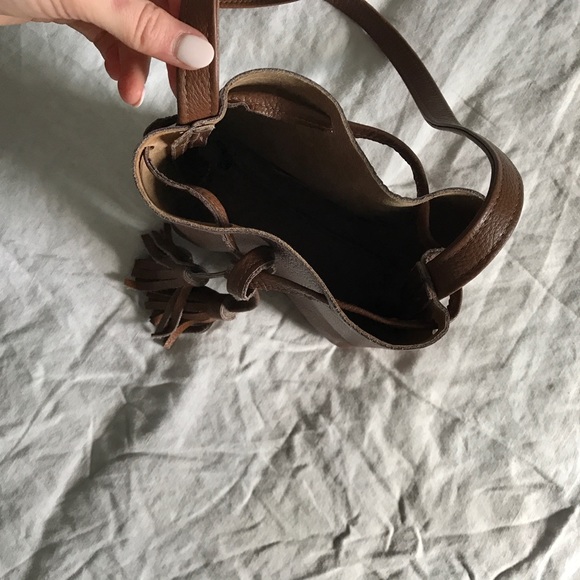 Leather mini bucket bag - Picture 3 of 4