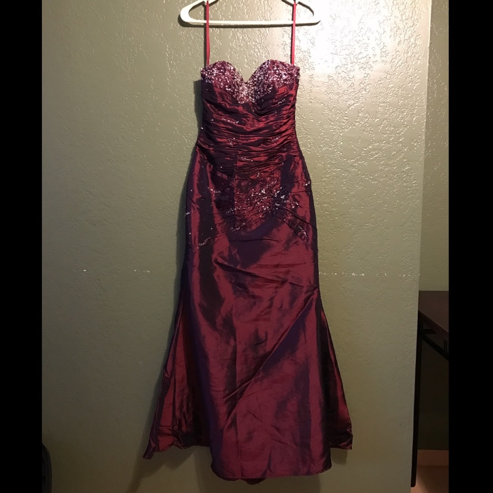 Maroon Sequin Dress