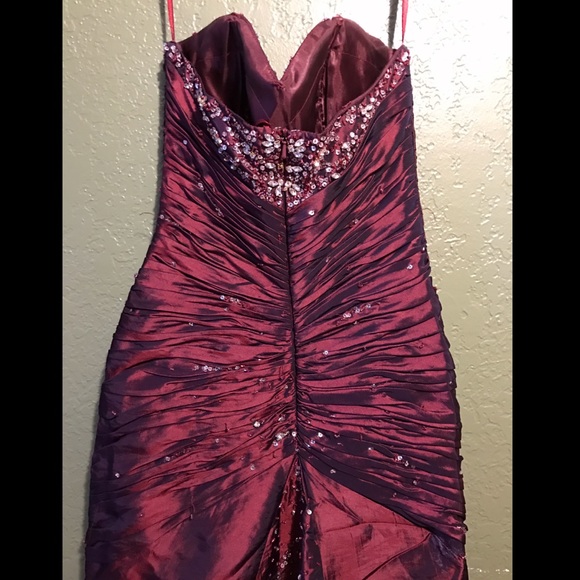 Maroon Sequin Dress - Picture 3 of 4