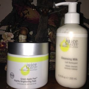 Organic juice beauty cleanser and peel pads