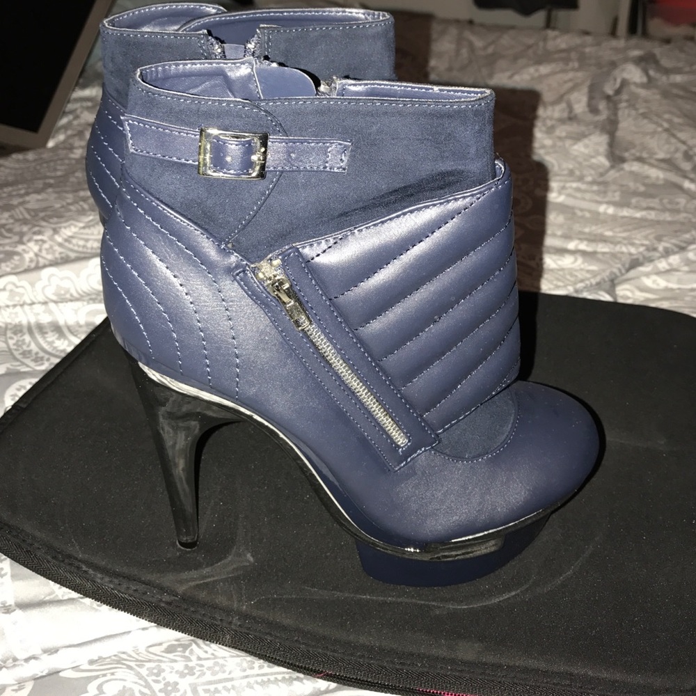 Navy Blue Platform Heels SIZE 8.5