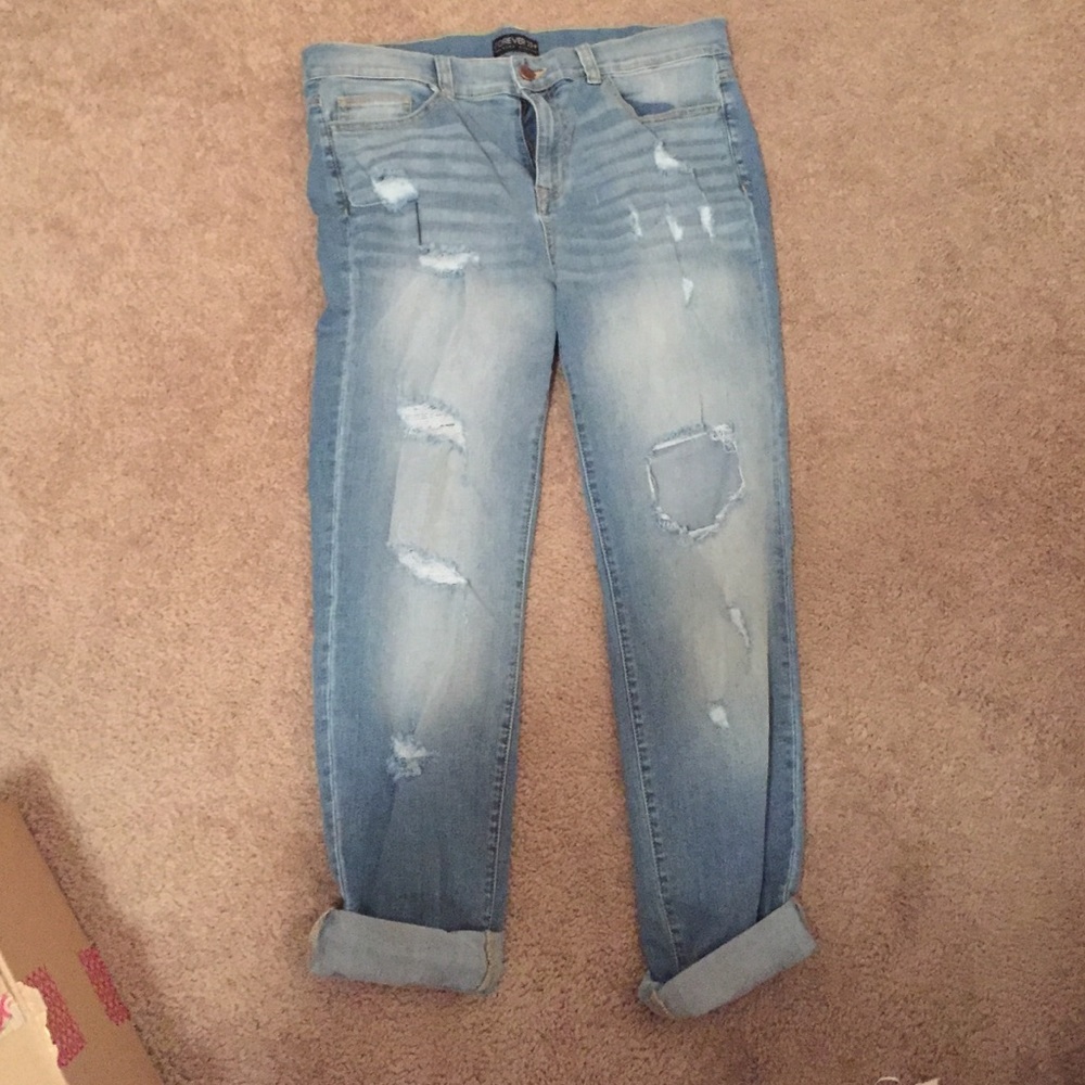 Forever21 ripped jeans