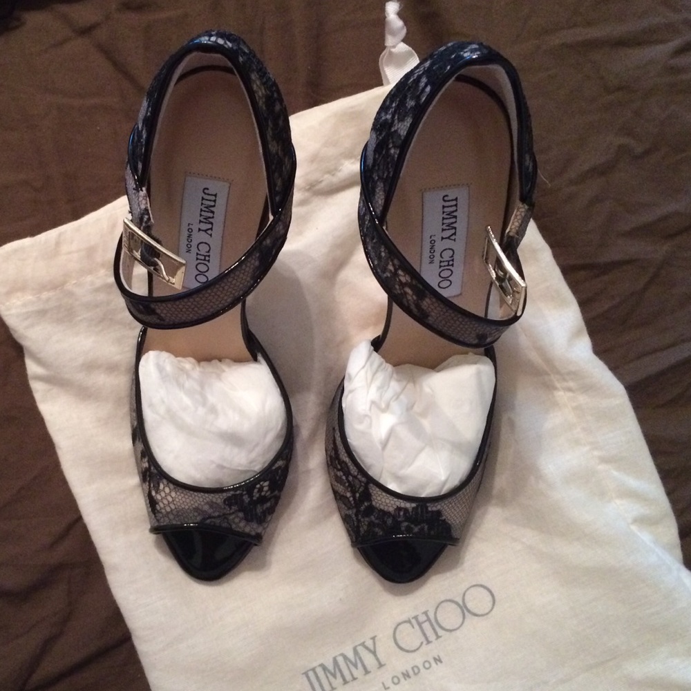 Jimmy Choo Peep Toe Pumps