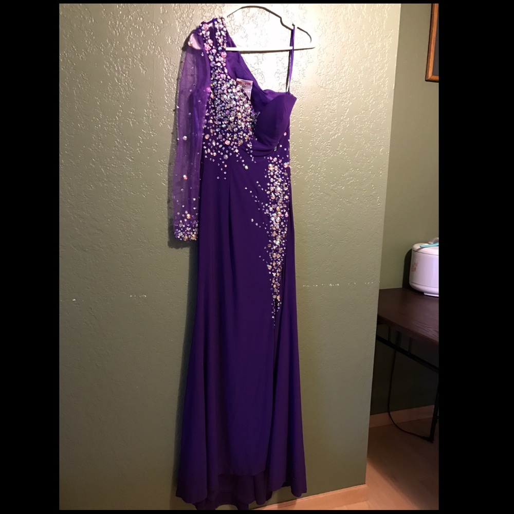 Elegant Purple Sequin Dress