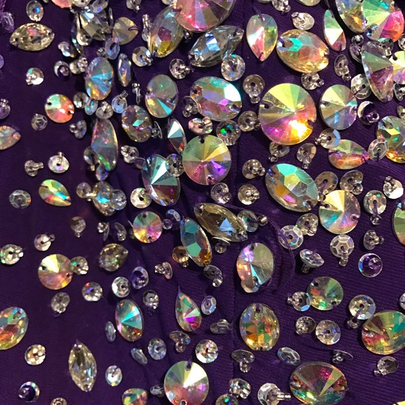 Elegant Purple Sequin Dress - Picture 2 of 3