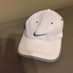 White and gray Nike hat