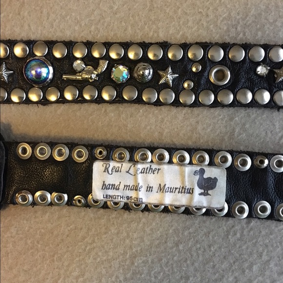 Embellished Leather Studded Belt main image 5