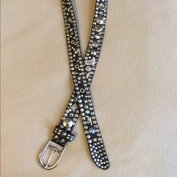 Embellished Leather Studded Belt main image 4