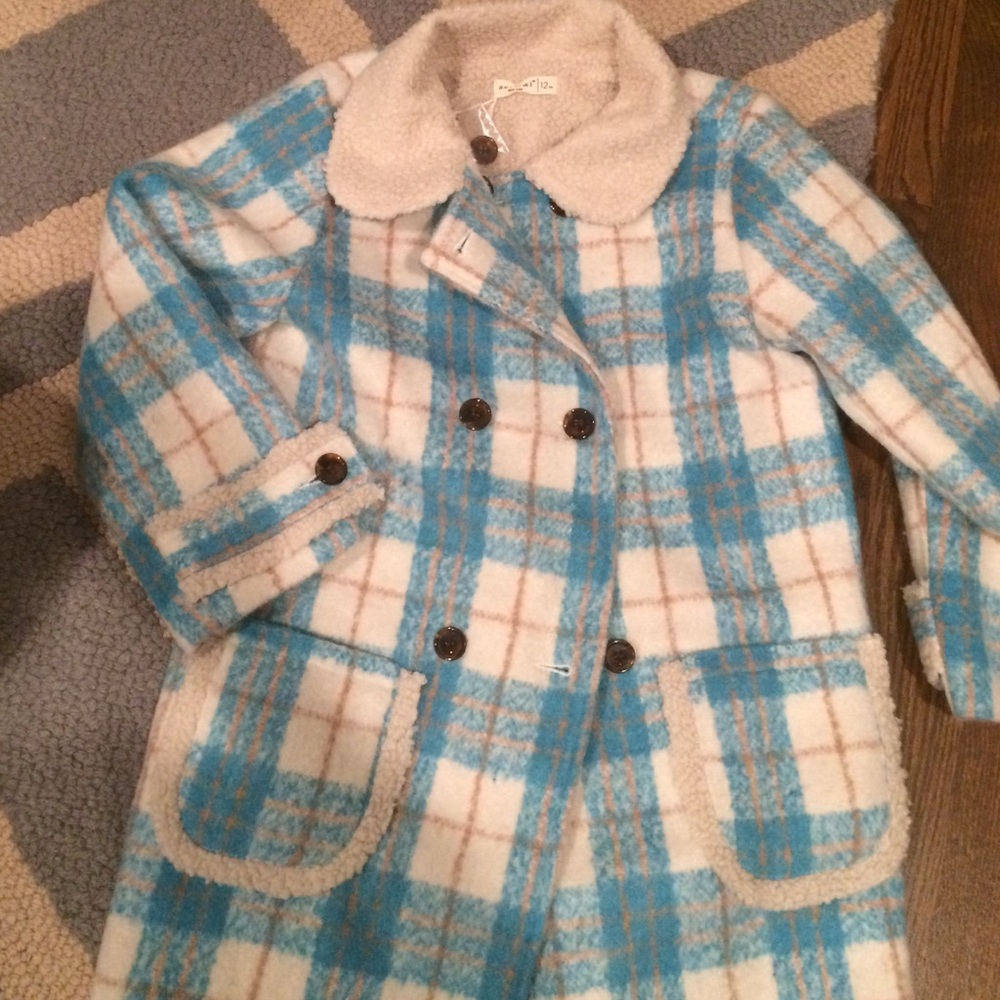 Comfy plaid coat with fleece lining
