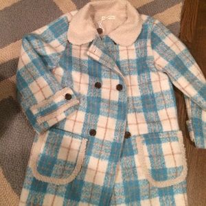 Comfy plaid coat with fleece lining