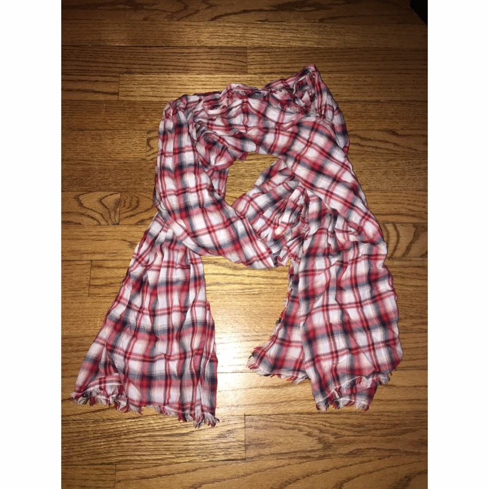Gap red plaid scarf