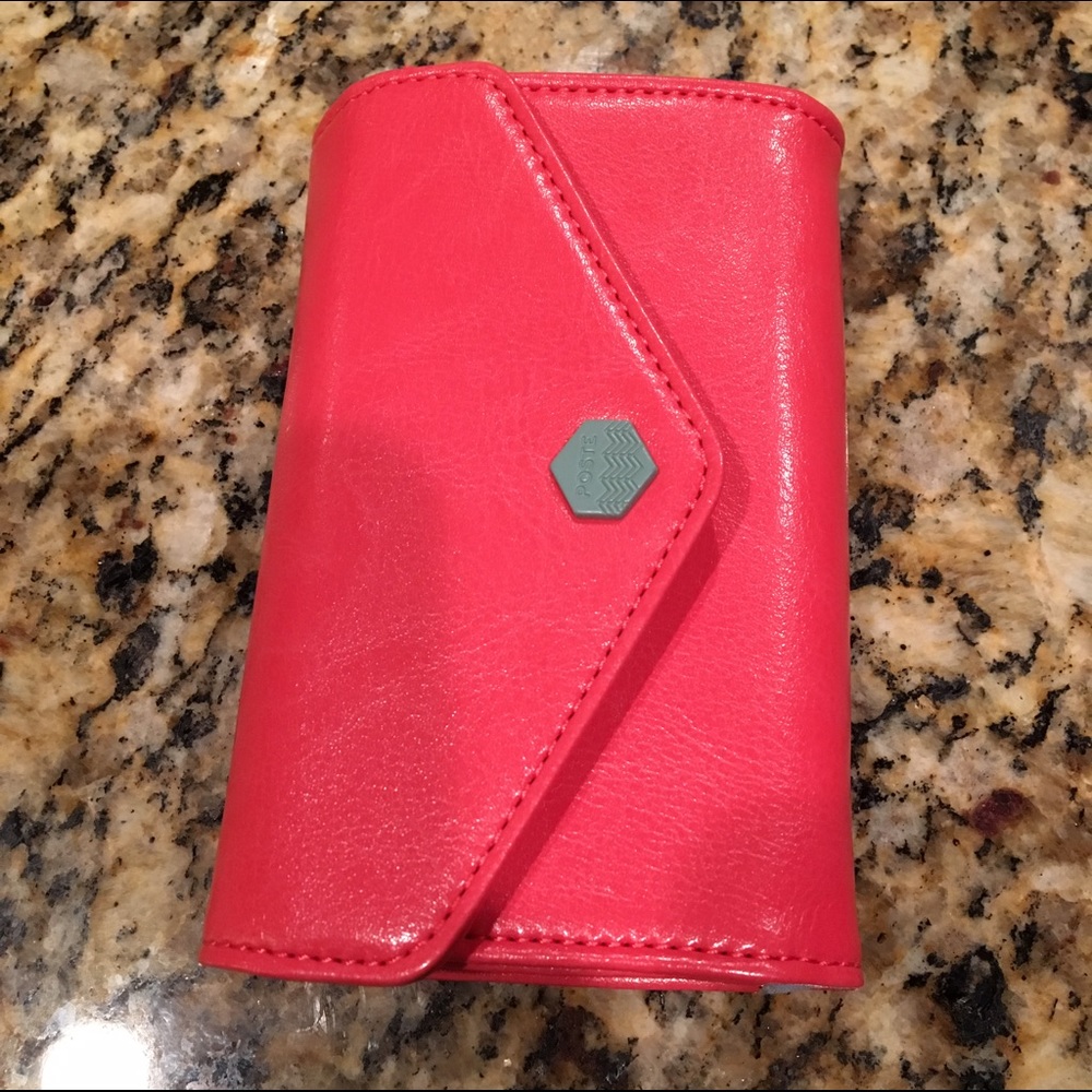 Used, pink, wallet.