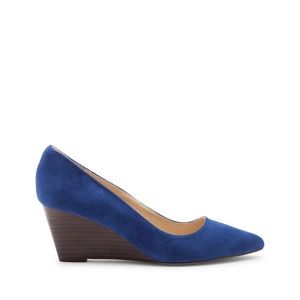 Blue Suede Leather Wedges by Sole Society Sz 8