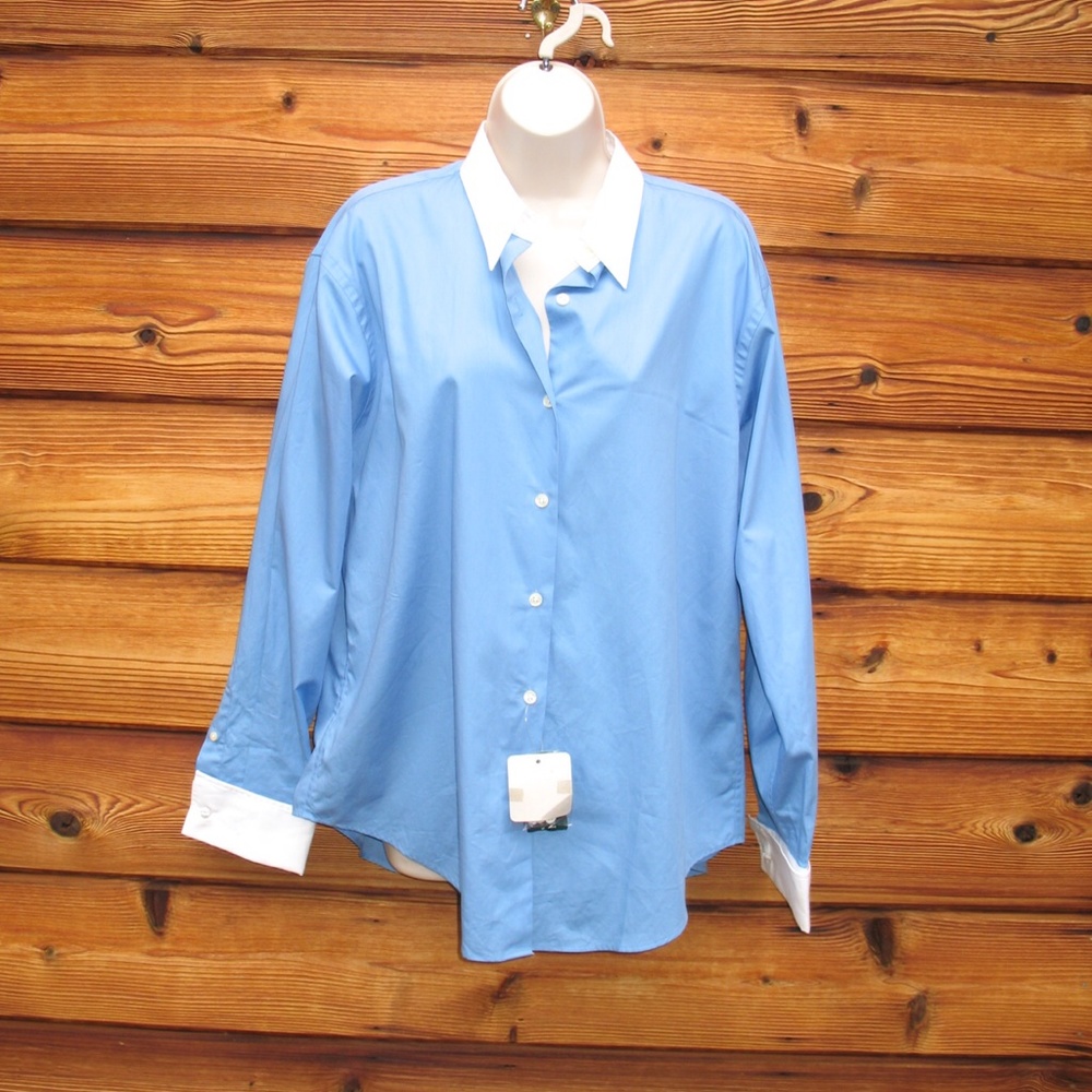 NEW Lauren Ralph Lauren French Cuff Blouse