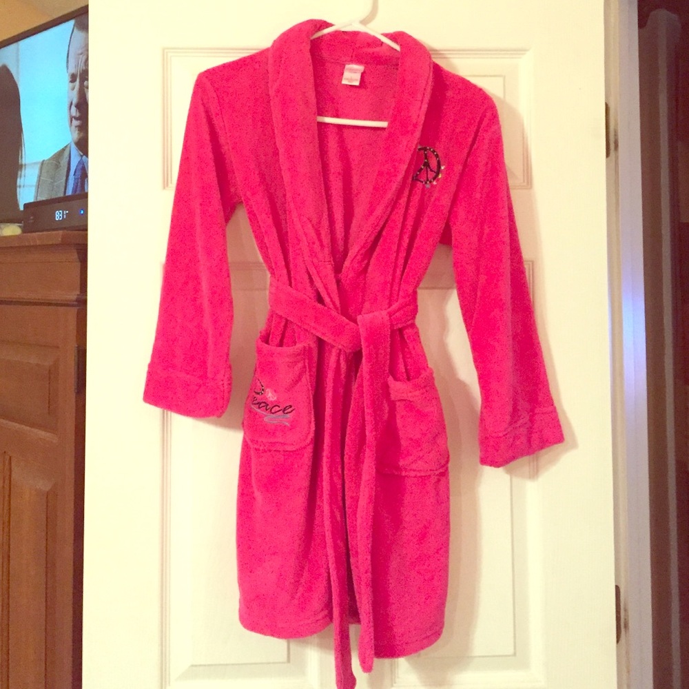 Hot pink *Girls*super soft robe