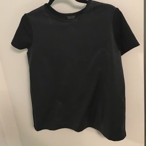 TOPSHOP Black Faux Leather Top