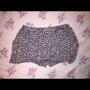 Black and white printed shorts