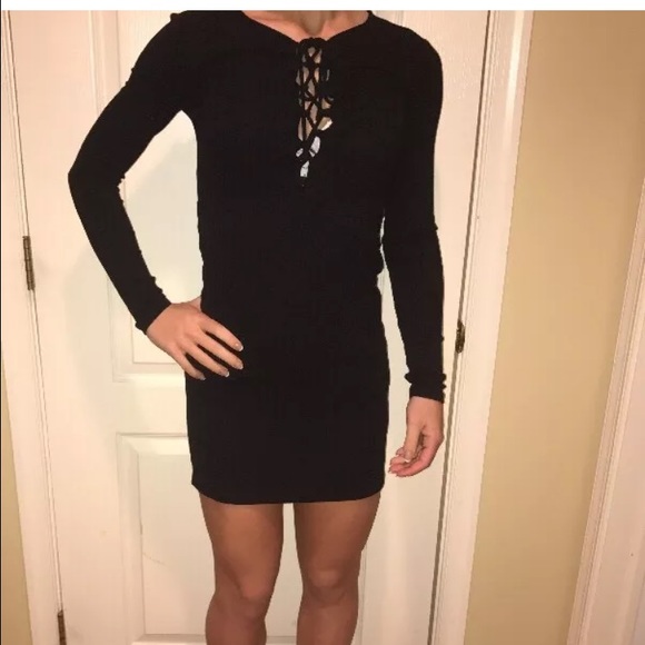 BLACK TIGHT CASUAL DRESS SIZE S - Picture 1 of 4