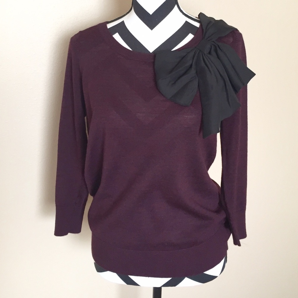 Ann Taylor LOFT Lightweight Bow Sweater