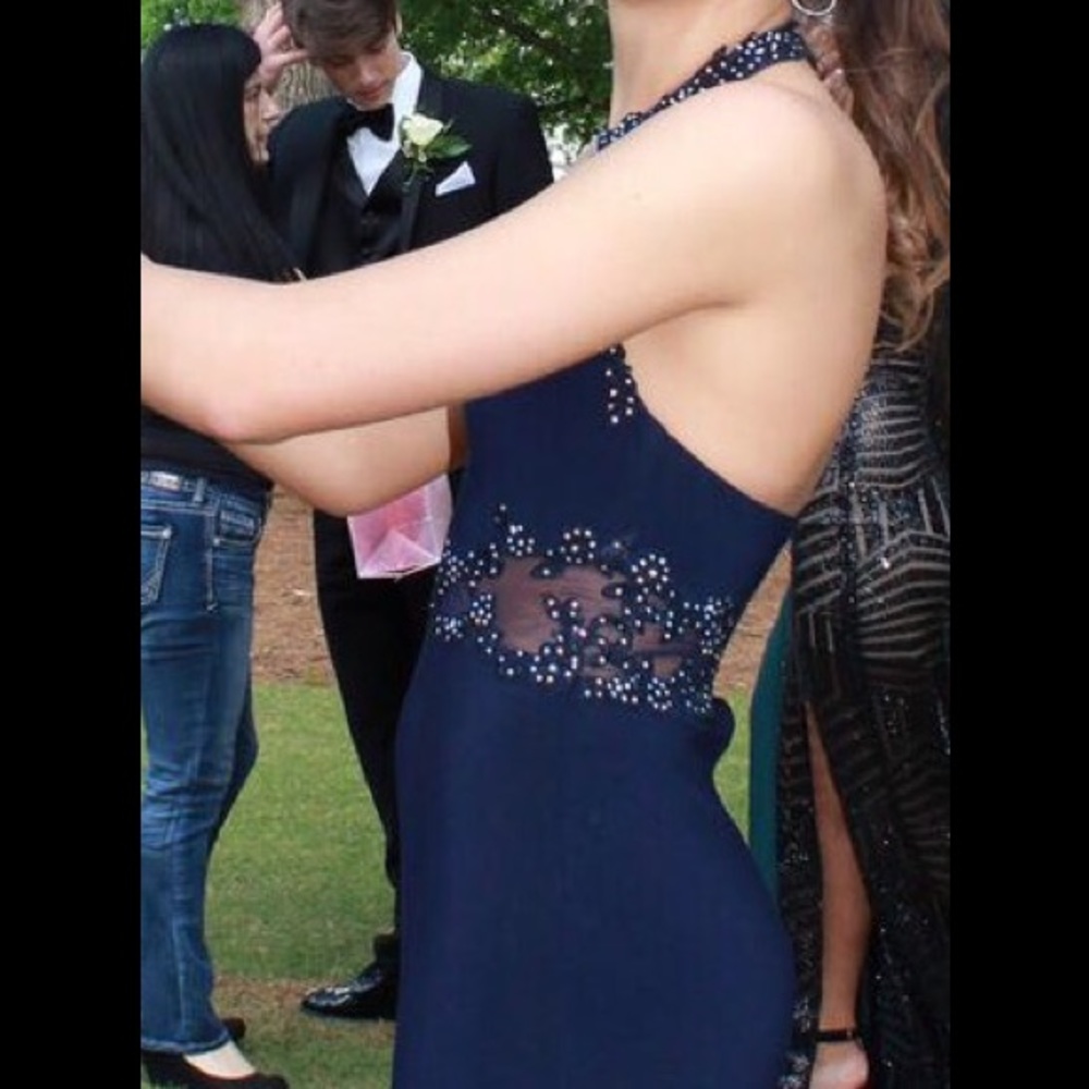 Navy blue prom dress size 1
