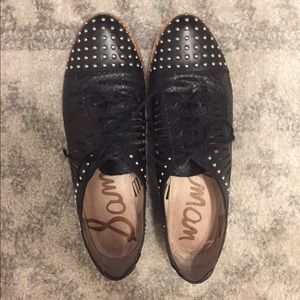 Sam Edelman studded black oxfords