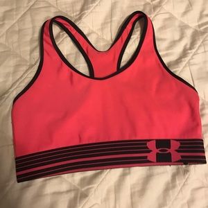 Hot pink sports bra