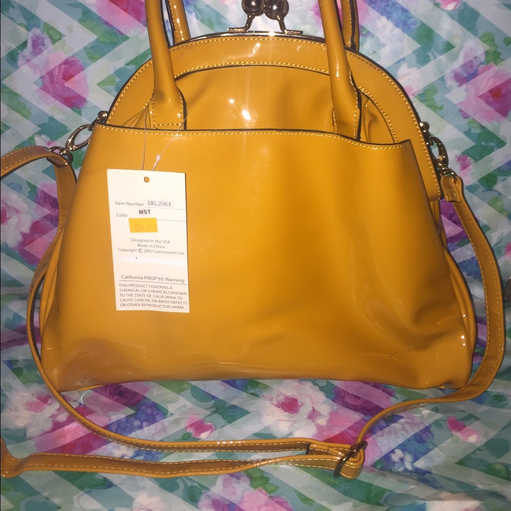 Yellow mustard handbag