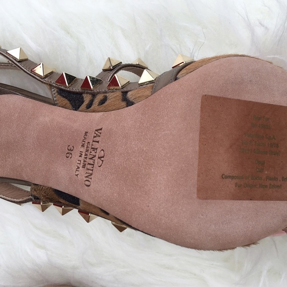 Valentino rockstud leopard heels pump 36 bronze - Picture 4 of 4